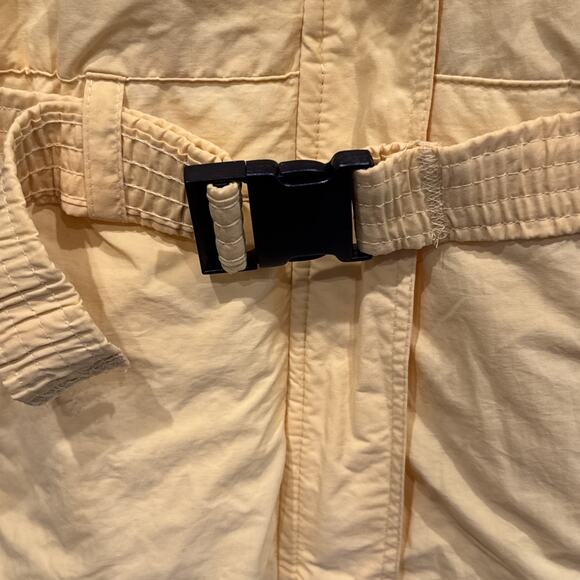 Subello Sz 14 Yellow Ski Snow Suit Belted Zip Snap Rad Vintage 80s90s April TMNT - Picture 4 of 10